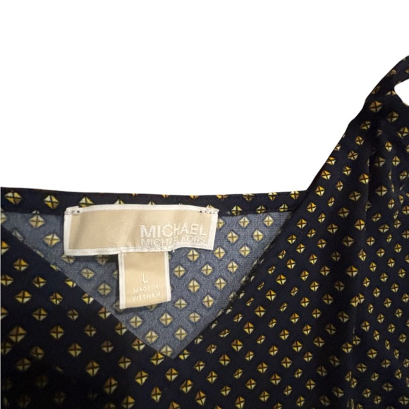 NWOT- MICHAEL Michael Kors - Printed Side-Tie Sleeveless Jumpsuit - Size L - Picture 6 of 7